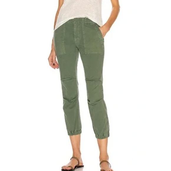 Nili Lotan Women's 6 Cropped Military Pant Green Jogger Zip Ankle Capsule Easy - Picture 1 of 12